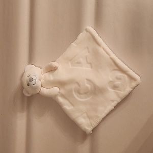 New Beginnings Bear Themed Security Blanket with Sherpa Like Lining
